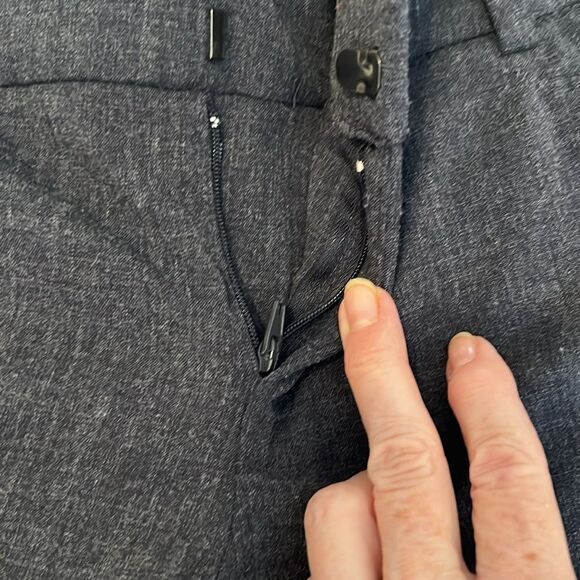 Nine West size 4P blue front zip boot cut pants EUC - Picture 3 of 11